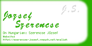 jozsef szerencse business card